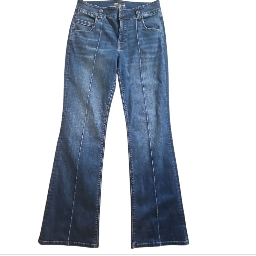 Kut From The Kloth Natalie High Rise Bootcut Jeans Size 12 Side Paneled Stretch - Picture 5 of 10